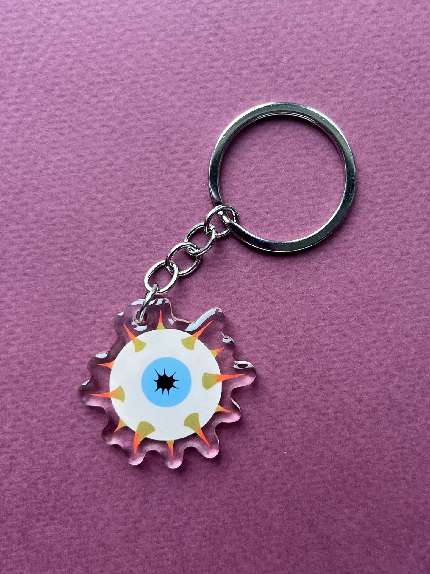 Spiky Eyeball Keychain