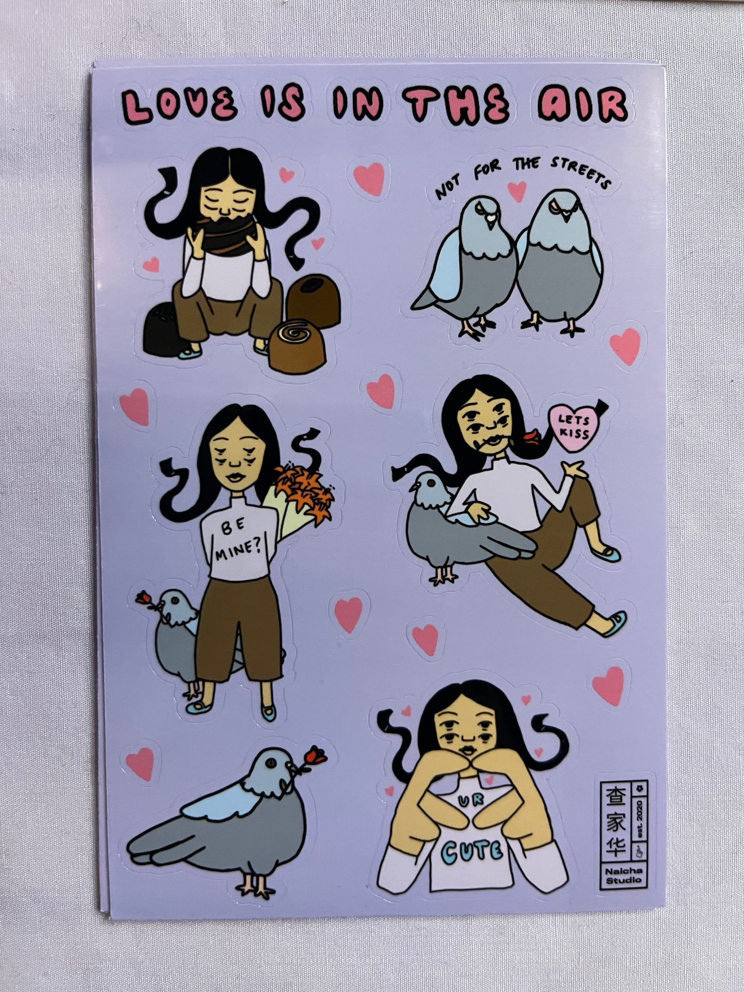 Love is in the Air sticker sheet