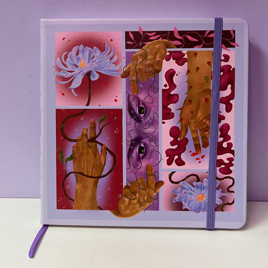 Floral Hands Hardcover Journal