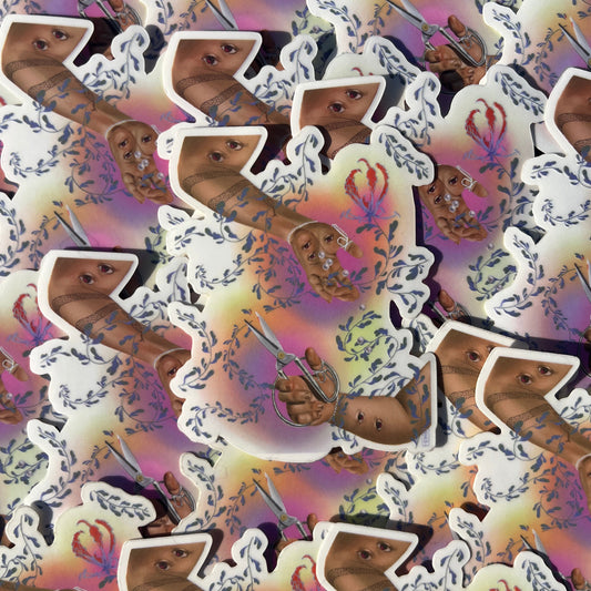 Iris Hands Clear Sticker