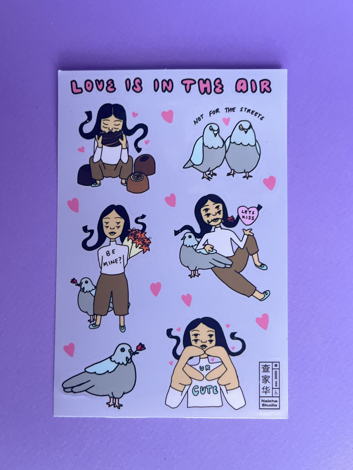 Love is in the Air sticker sheet